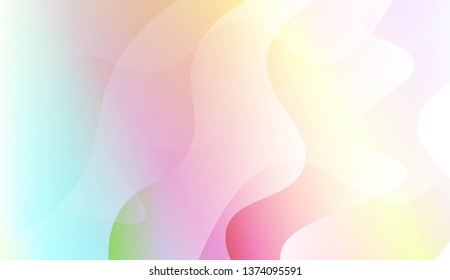 Abstract Shiny Waves. For Your Design Ad, Banner, Cover Page. Vector Illustration with Color Gradient