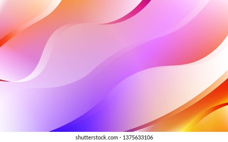 Abstract Shiny Waves. For Your Design Ad, Banner, Cover Page. Vector Illustration with Color Gradient