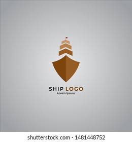 abstract ship flat icon design. modern design. vector illustration. sea. world. flat icon.