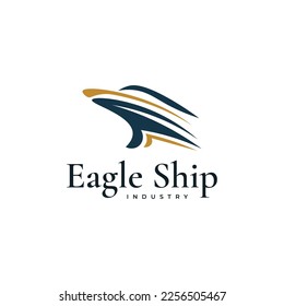 Abstract Ship Logo Design Shaped Eagle Head