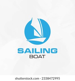 Abstract ship sail boat Logo template for your business