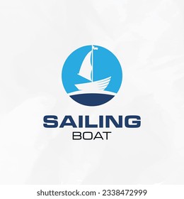 Abstract ship sail boat Logo template for your business