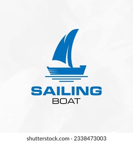 Abstract ship sail boat Logo template for your business