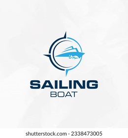 Abstract ship sail boat Logo template for your business