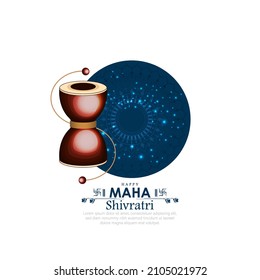 Abstract Shivratri Greeting Card Design.vector illustration