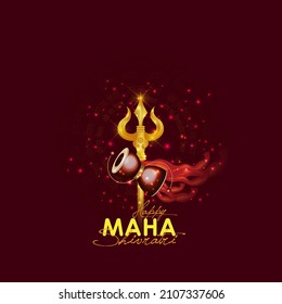 Abstract Shivratri Greeting Card Design.vector illustration