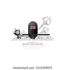 Abstract Shivratri Greeting Card Design.vector illustration