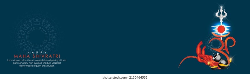 Abstract Shivratri Greeting Card Design.vector illustration