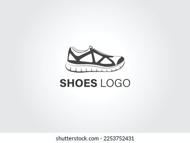 abstract shoes vector logo design template