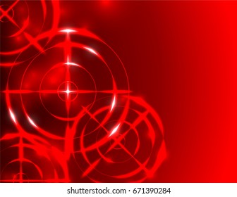 Abstract shooting range with bullet hole on red background vector illustration. Success business target goal solutions concept.