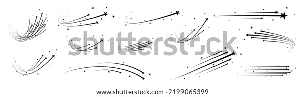 Abstract Shooting Star Falling Star Powerful Stock Vector (Royalty Free ...