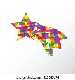 Abstract shooting star illustration 