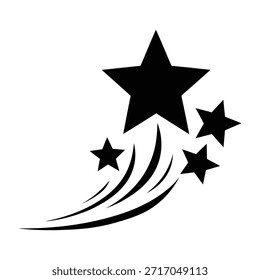Icono Abstractas Del Logotipo De La Estrella Del Tiroteo Con La Pista De Movimiento Dinámica Aislada En El Fondo Blanco Para La Marca Y El Diseño Creativo