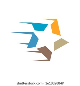 abstract shooting star logo vector icon decorative and creative concept illustration
