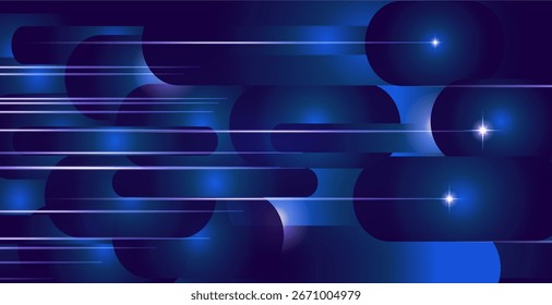 Abstrato estrelas de tiro raios movimento brilho brilho linhas cintilantes formas Neon roxo e azul gradiente moderno conceito futurista design ciência brochura capa Feriado banner Educação cartaz Promoção flyer sinal