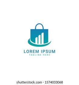 Logo de tienda abstracta, concepto de diseño, emblema, icono, elemento de logotipo plano para plantilla