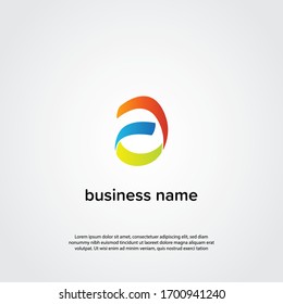 Abstract shop logo, design concept, emblem, icon, flat logotype element for template. Letter "a' with lower case style illustration