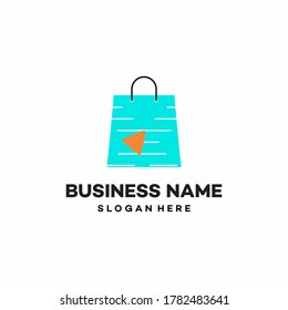 Abstract shop logo, design concept, emblem, icon, flat logotype element for template.