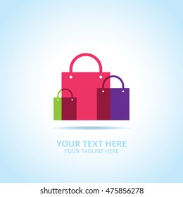 Abstract shop logo, design concept, emblem, icon, flat logotype element for template.