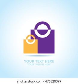 Abstract shop logo, design concept, emblem, icon, flat logotype element for template.