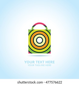 Abstract shop logo, design concept, emblem, icon, flat logotype element for template.