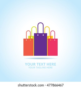 Abstract shop logo, design concept, emblem, icon, flat logotype element for template.