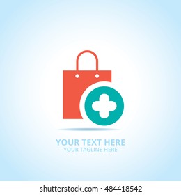 Abstract shop logo, design concept, emblem, icon, flat logotype element for template.

