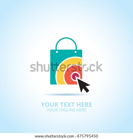 Abstract shop logo, design concept, emblem, icon, flat logotype element for template.