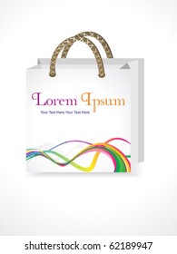 abstract shopping bag with different waves