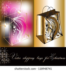 abstract shopping bag vector illustration