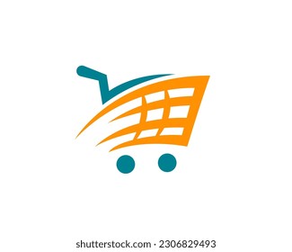 gráfico de compras abstracto movimiento rápido símbolo de icono de vector rápido diseño de plantilla inspiración de ilustración