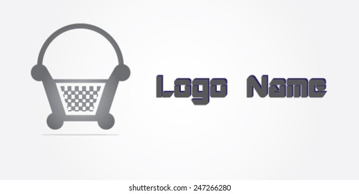 Abstract shopping logo design