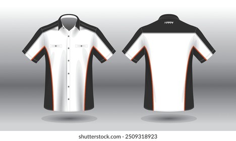 abstract short sleeve work shirt