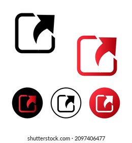 Abstract Shortcut Icon Flat Design