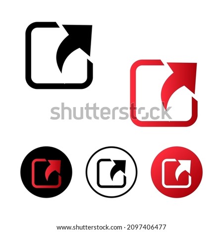 Abstract Shortcut Icon Flat Design