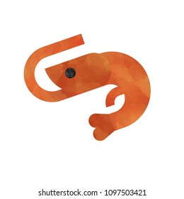 Abstract shrimp vector background, look like watercolor drop style