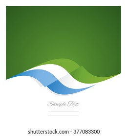 Abstract Sierra Leone flag ribbon green background
