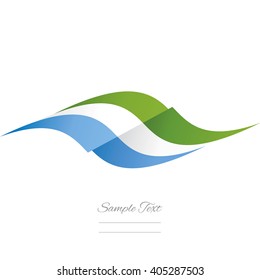 Abstract Sierra Leone flag ribbon logo white background