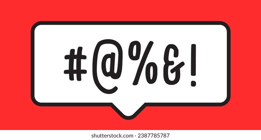 an abstract sign of angry chat. Isolated vector Illustration