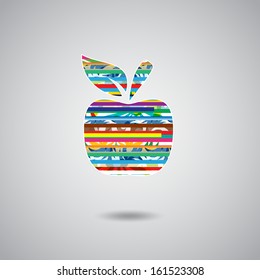 Abstract sign of apple. eps10