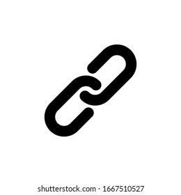 Abstract Sign of Black chain. Isolated Vector Illustration