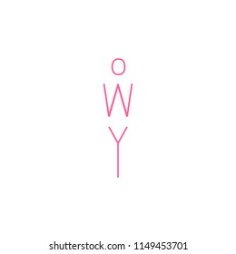 abstract sign of Female Letter