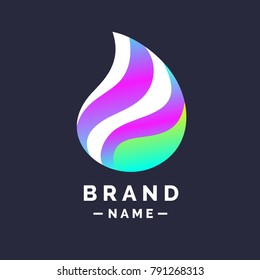 Abstract sign in a flat minimalist style. Bright vector illustration with gradient