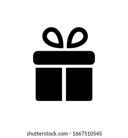 An abstract sign of the gift box. Isolated Vector Illustration