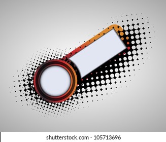 abstract sign with halftone effect