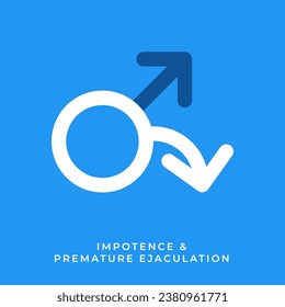 An abstract sign of impotence. Isolated Vector Illustration