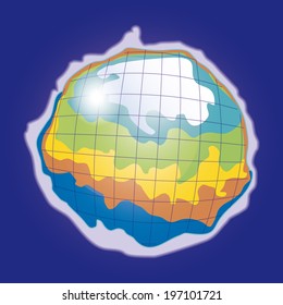 Abstract sign for map, web, weather. Vector