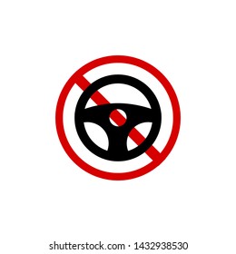 abstract sign of no driving