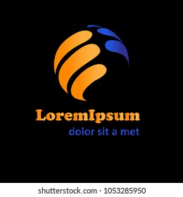 Abstract sign on dark background for business vector