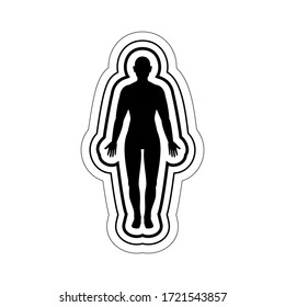 Abstract sign of a person with energy vibration.